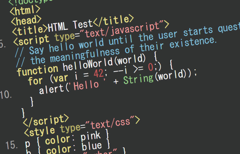 HTMLソースコードを色分けし、行番号付けて見やすくする方法